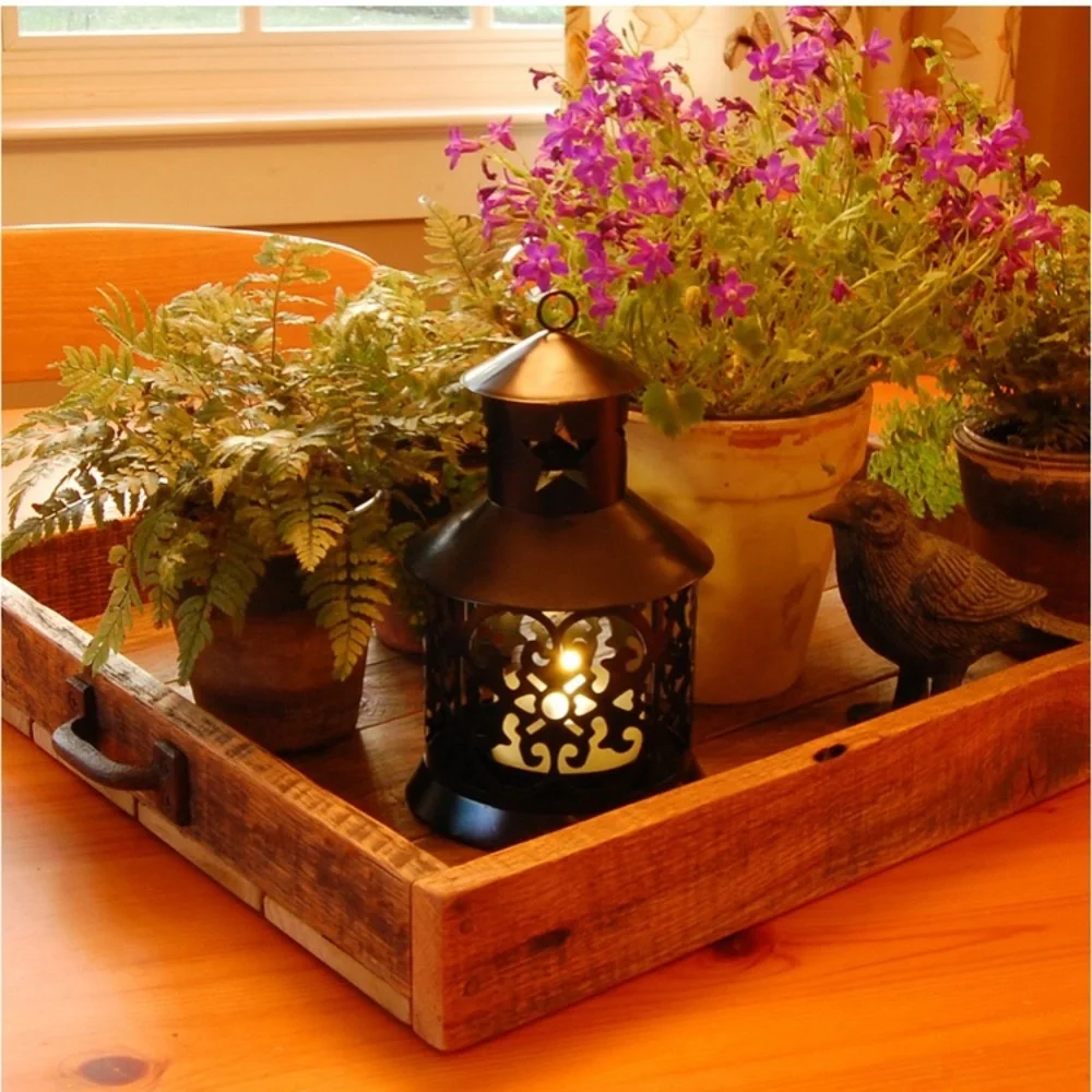 Lumabase Set of 2 Black Metal Lantern Candle Holder and 30